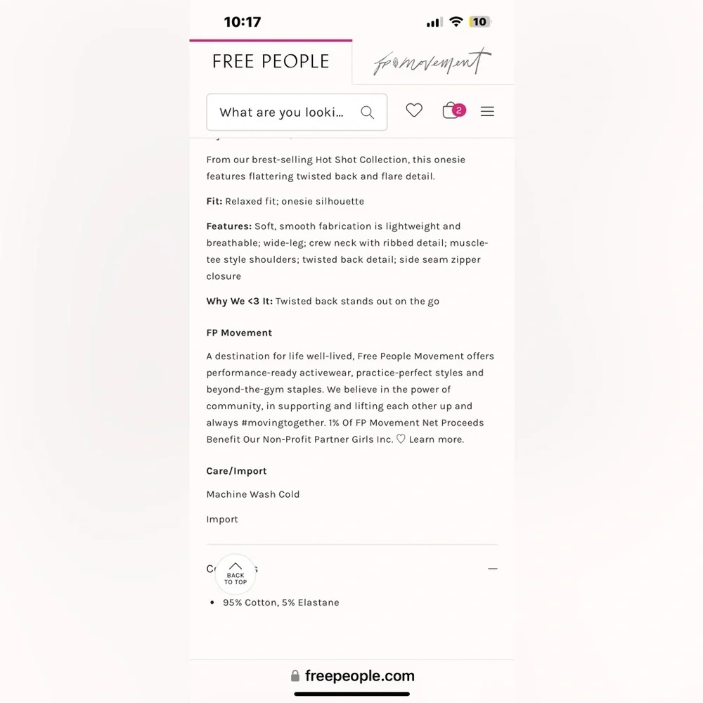 NWT FREE PEOPLE MOVEMENT Hot Shot Twisted Onesie In Supernova MSRP $80 - Picture 5 of 10